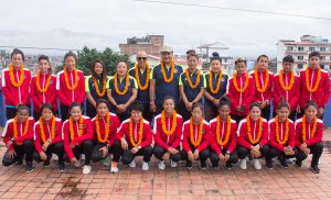 नेपाली महिला फुटबल टिमलाई विदाई