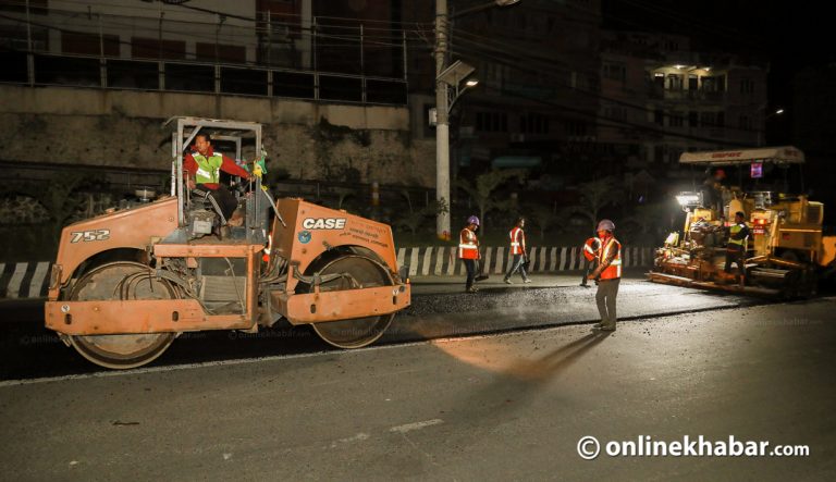 काठमाडौं महानगरले ५ महिनामा गर्‍यो ३७ किलोमिटर सडक कालोपत्रे