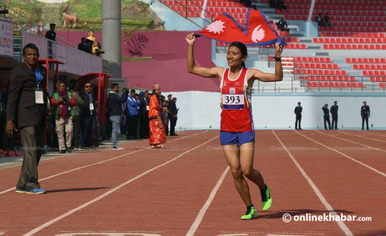एथलेटिक्समा सन्तोषीले दिलाइन् पहिलो स्वर्ण
