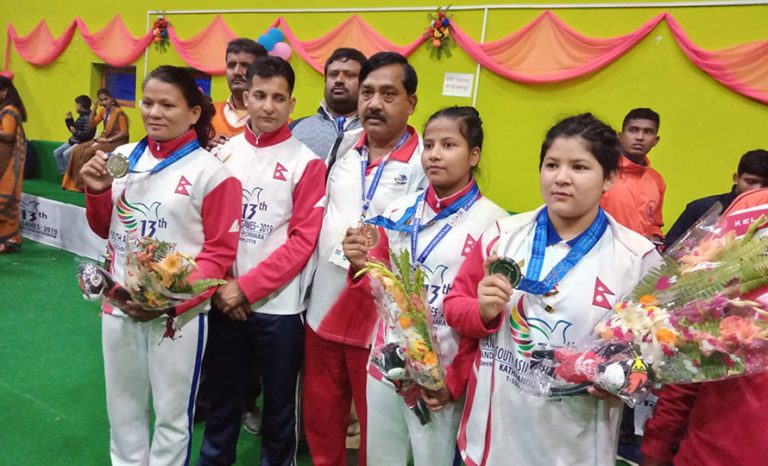 कुस्तीमा नेपाललाई एक स्वर्णसहित १३ पदक