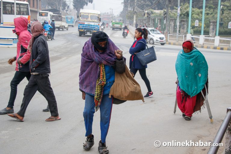 काठमाडौंमा हिजोको तुलनामा आज झन् जाडो