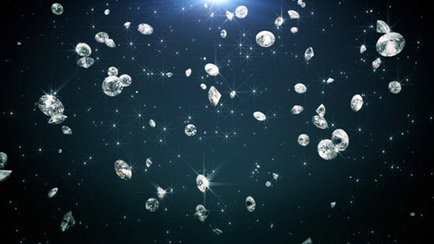 россыпь бриллиантов. падают падают с неба бриллианты. алмазы сыпятся. алмазные дожди на юпитере. падающие алмазы.