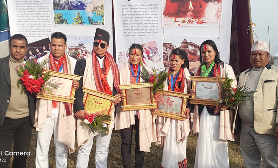 सागमा स्वर्ण विजेता दीपकसहित ६ खेलाडी कर्णाली सरकारद्वारा पुरस्कृत