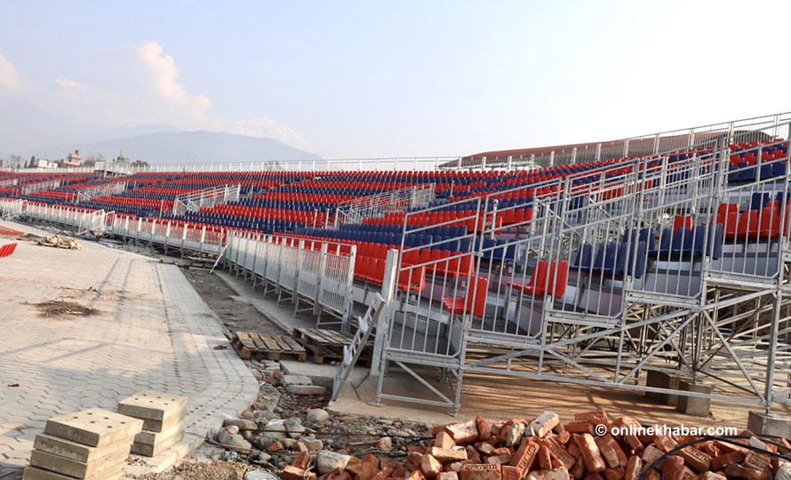 म्याद सकिएको ७ महिनामा पनि पोखरा रंगशाला अधुरै