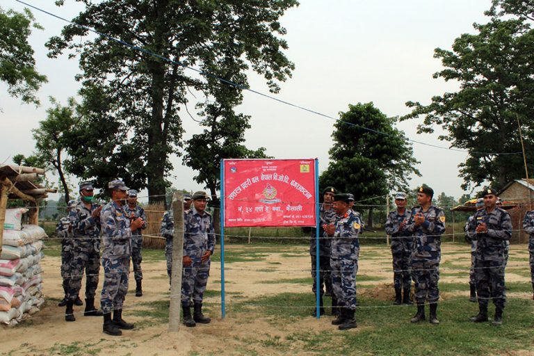 कैलालीको नेपाल–भारत सीमामा बढ्यो सशस्त्र प्रहरीको निगरानी