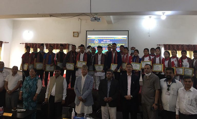 सागमा पदक जितेका खेलाडीलाई प्रदेश सरकारको सम्मान
