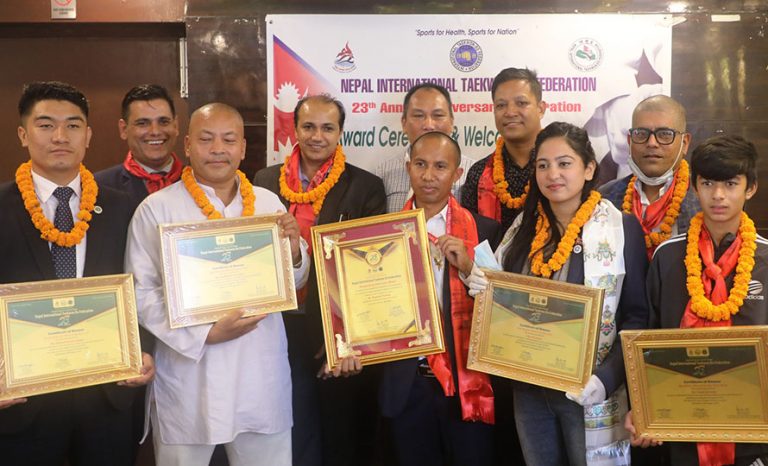 आईटीएफको खेलाडी तथा प्रशिक्षक सम्मानित