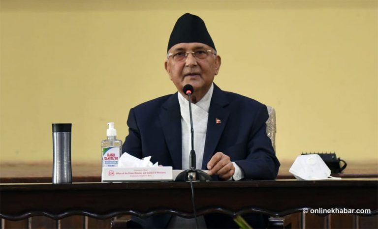अध्यक्ष ओलीलाई कारबाही गर्ने नेकपाको निर्णय निर्वाचन आयोगमा
