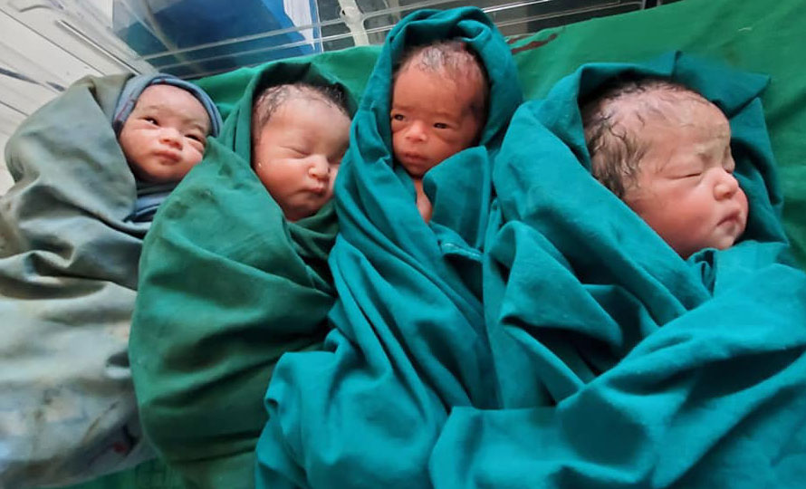 २८ वर्षीया सोमिका तामाङले जन्माइन् पाँच शिशु    