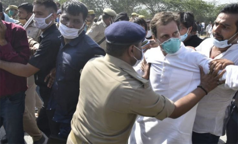 भारतीय कांग्रेसका नेता राहुल गान्धी प्रहरी हिरासतमा
