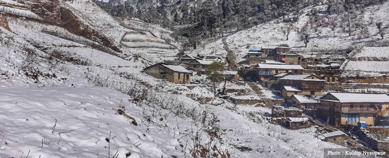 रुकुमपूर्वमा पुनः हिमपात, जनजीवन कष्टकर