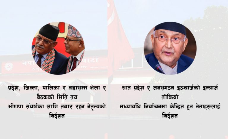 नेकपाको वैधानिकता नटुंगिँदै वडासम्म विभाजन सुरु