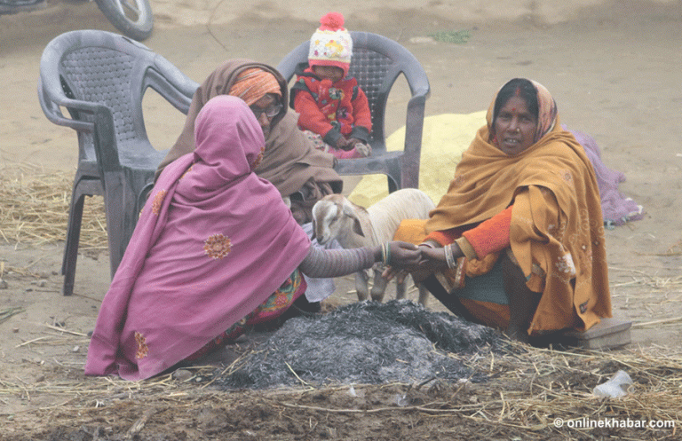 बारामा आगो ताप्ने क्रममा जलेर वृद्धा घाइते