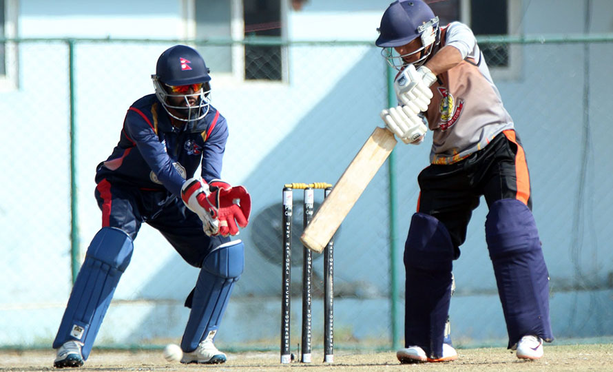 पीएम कप क्रिकेट : एपीएफले पुलिसलाई दियो २०४ रनको लक्ष्य