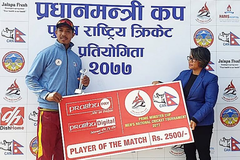 पीएम कप क्रिकेटमा लुम्बिनीको दोस्रो जित, सेमिफाइनल सम्भावना कायमै