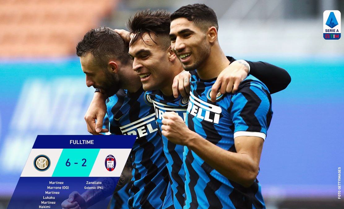 लाउटारो मार्टिनेजको ह्याट्रिकले इन्टर शीर्ष स्थानमा उक्लियो