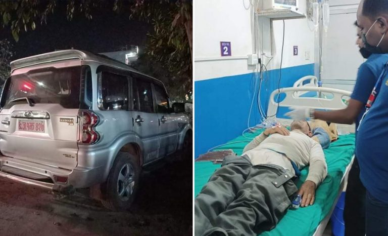 योगेश भट्टराई सवार गाडीले साइकल यात्रीलाई ठक्कर दियो