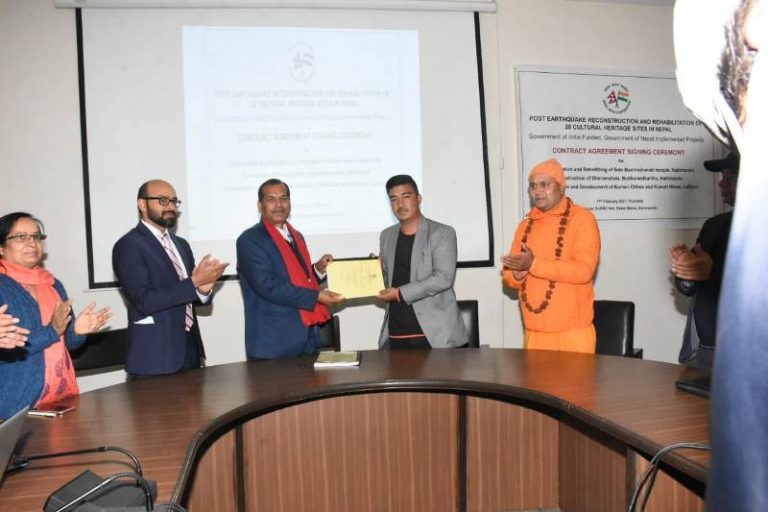 काठमाडौंका तीन सम्पदा संरक्षणका लागि भारतसँग १४२ करोडको सहयोग सम्झौता