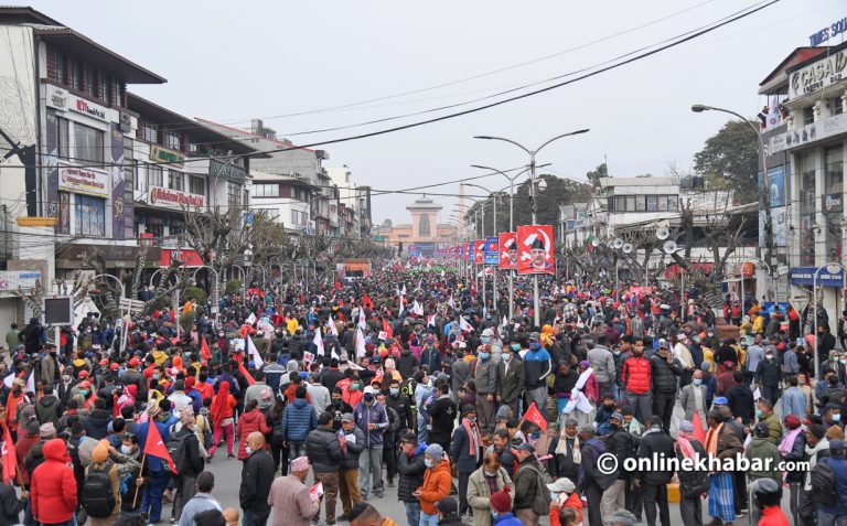 तस्वीरमा ओली समूहको शक्ति प्रदर्शन