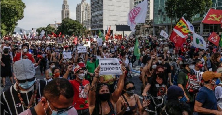 ब्राजिलमा राष्ट्रपति बोल्सोनारोविरुद्ध देशव्यापी प्रदर्शन