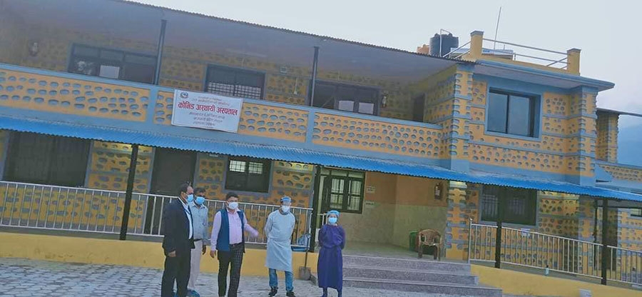 महाभारत गाउँपालिकामा कोभिड अस्थायी अस्पताल सञ्चालन