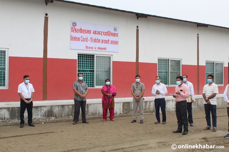 तिलोत्तमा नगरपालिकाले बनायो ४० बेडको कोभिड अस्पताल