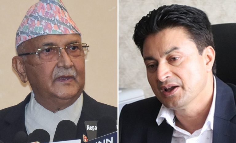 प्रधानमन्त्री ओली र नेता गोकर्ण विष्टबीच भेट