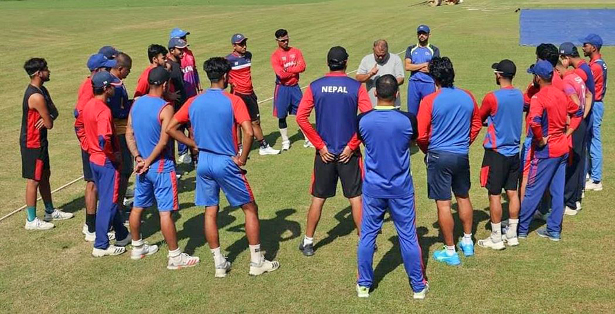 सुरु भयाे क्रिकेट टिमकाे बन्द प्रशिक्षण