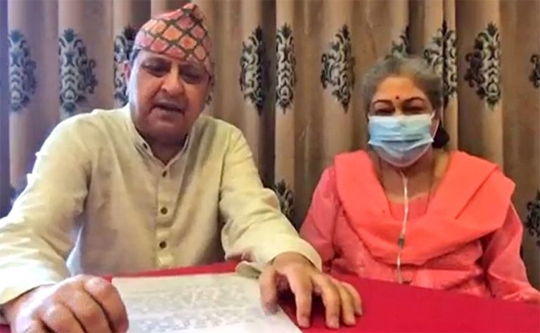 कोरोना निको भएपछि पूर्वराजाको भिडियो सन्देश, यसरी सम्झिए शुभचिन्तकलाई