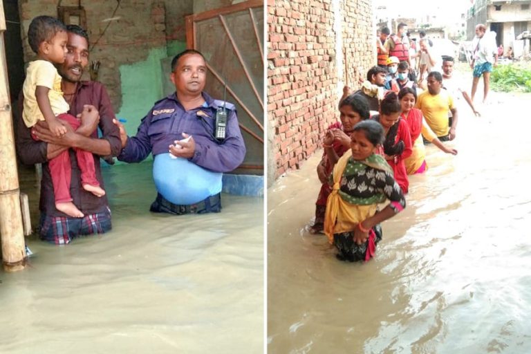 सिर्सियाको बाढीले वीरगञ्जका बस्ती डुबानमा