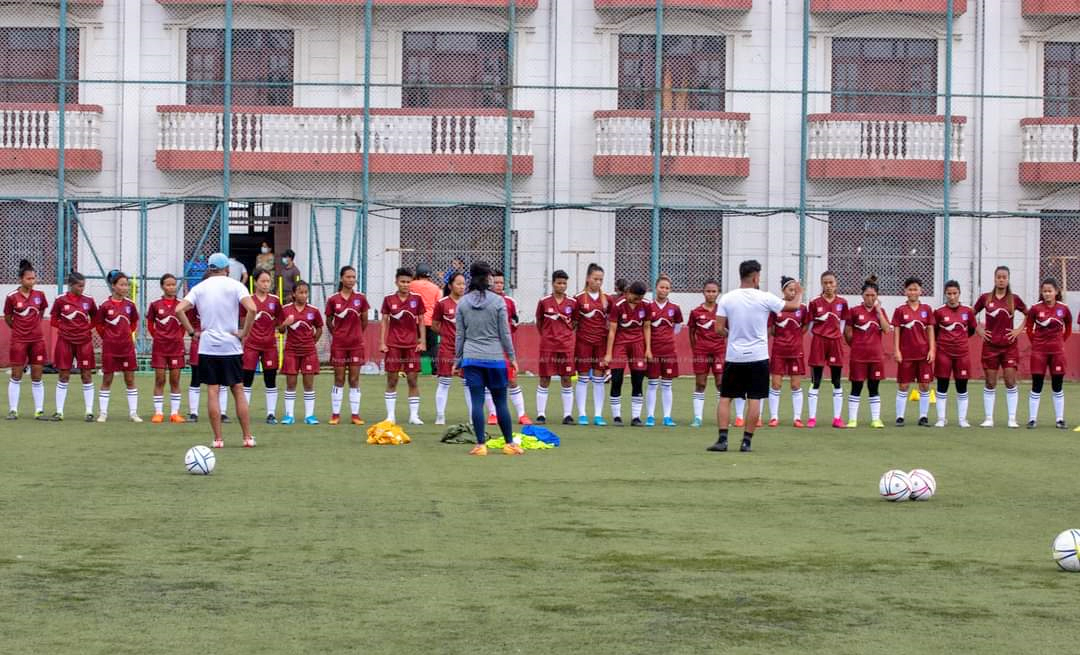 महिला फुटबल टिमको बन्द प्रशिक्षण शुरु