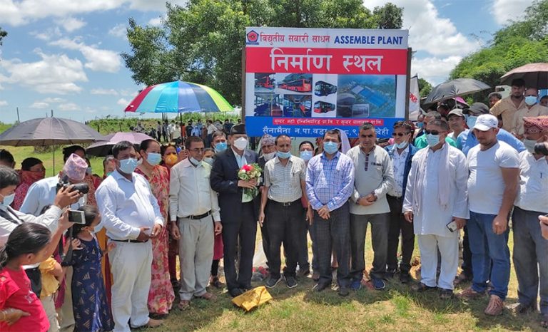 सैनामैनामा विद्युतीय गाडी एसेम्बल प्लान्टको तयारी