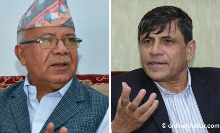 माधव नेपाललाई भेटेर फर्किए घनश्याम भुसाल