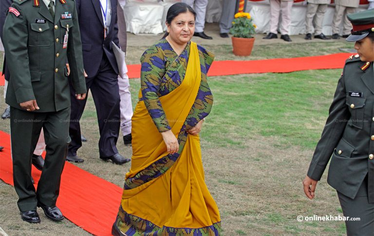 चन्द्रागिरिमा राष्ट्रपति भण्डारीको खाना : सिस्नोको झोल र पोखरेली चामलको भात