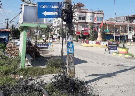 तीन ठाउँमा काटियो इन्टरनेट र केबलको तार