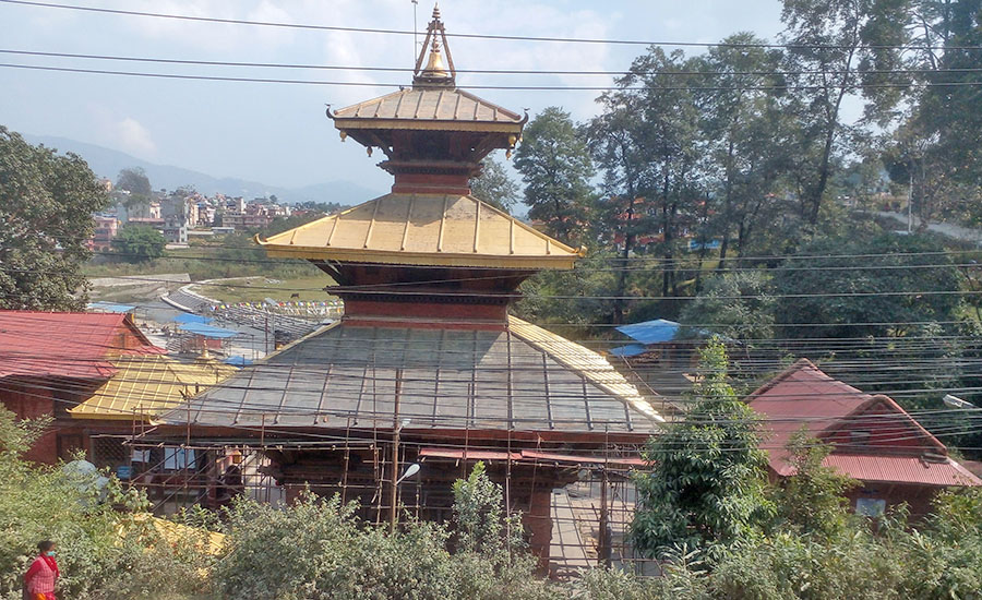 गोकर्णेश्वरमा सुनको लेपन लगाउने काम चार वर्षदेखि अलपत्र
