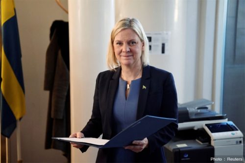 स्विडेनकी पहिलो महिला प्रधानमन्त्रीले १२ घण्टा नबित्दै राजीनामा दिइन्