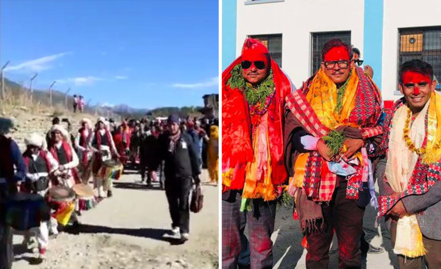 कर्णाली स्वास्थ्य विज्ञान प्रतिष्ठानका पदाधिकारी जुम्ला पुगे, बाजागाजासहित स्वागत 