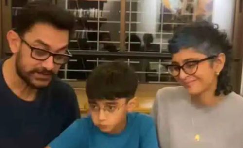 आमिर र किरणले एकसाथ बसेर मनाए छोराको जन्मदिन