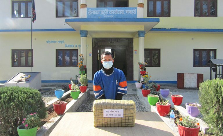 १० किलो गाँजासहित मकवानपुरबाट एक जना पक्राउ