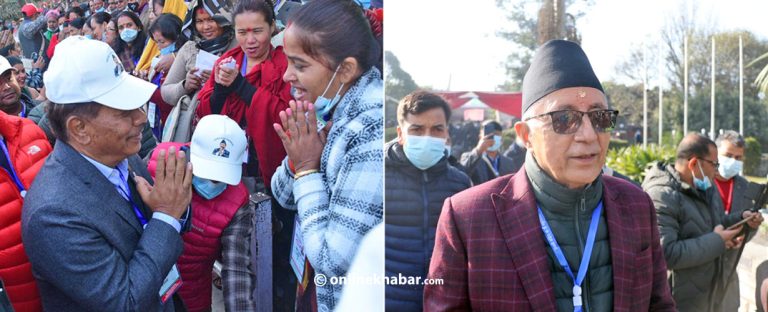 कांग्रेस प्रतिनिधि भोट खसाल्ने लाइनमा, मत माग्दै नेता