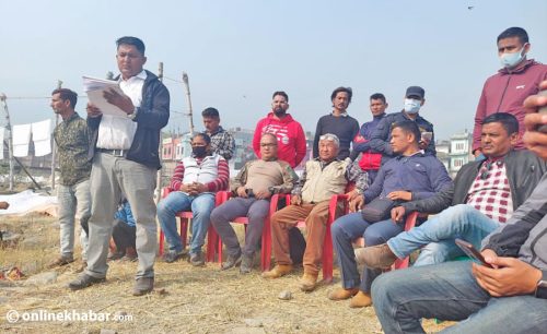 तिनाउ-दानव कोरिडोर सडक निर्माणमा स्थानीयको विरोध