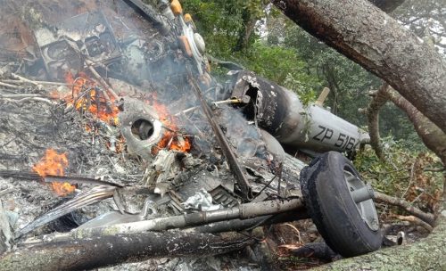 भारतमा सेना प्रमुख चढेको हेलिकप्टर दुर्घटना