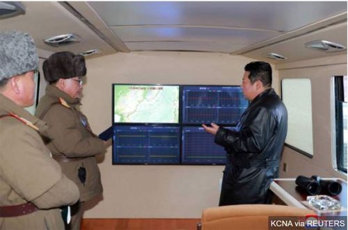 उत्तर कोरियाको दाबी– किम जोङको निगरानीमा हाइपरसोनिक मिसाइल परीक्षण