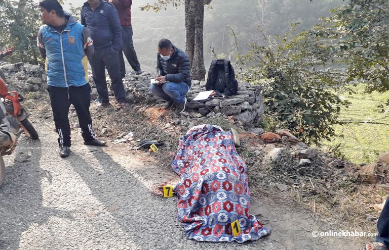 धादिङमा मोटरसाइकलको ठक्करबाट एकजनाको मृत्यु