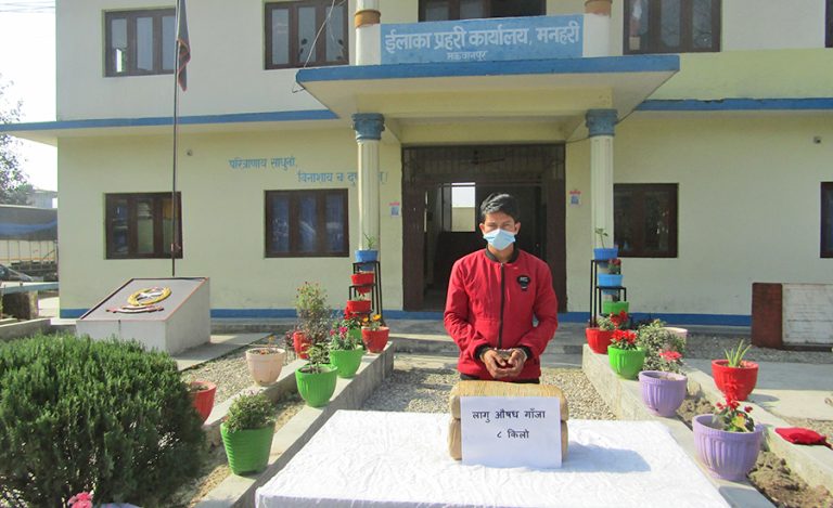 ८ किलो गाँजासहित मकवानपुरबाट एकजना पक्राउ