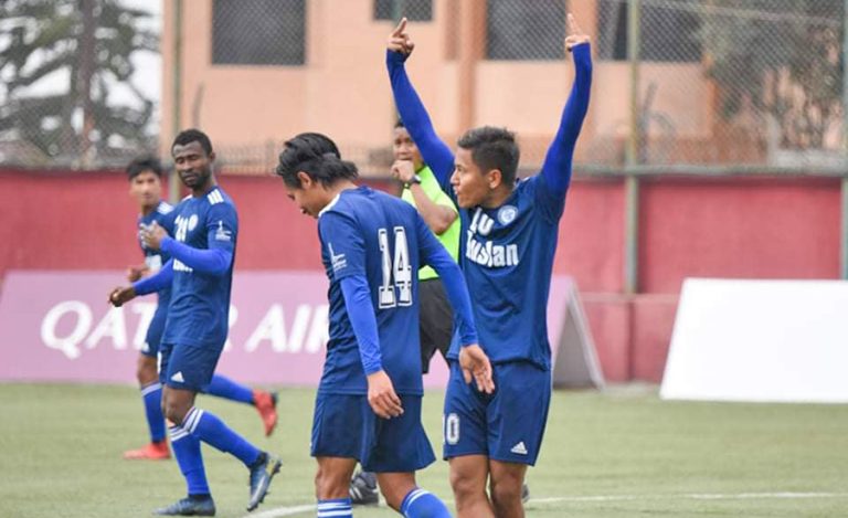 दोना थापाले अन्तिम सममया गोल गरेपछि थ्रीस्टार हारबाट जोगियो