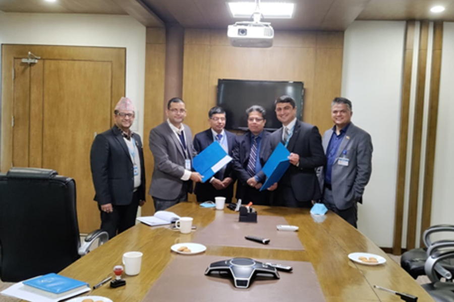 घुन्साखोला जलविद्युत आयोजनामा लगानी गर्न एनएमबी बैंक र रेमिट हाइड्रोबीच सम्झौता