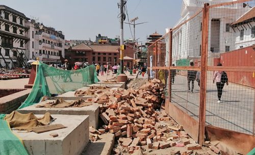 महानगरले रातारात बनायो वसन्तपुर डबलीमा कंक्रिट संरचना