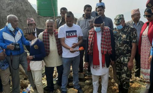 नेपाल पत्रकार महासंघ गोरखाको भवन शिलान्याश